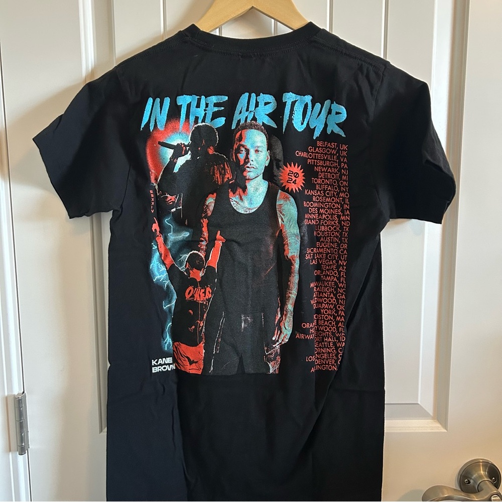 Kane Brown “In The Air” 2024 Tour Black T-Shirt, Size Small